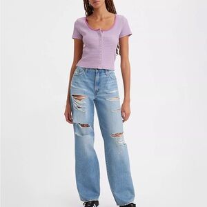 Levi’s Premium Baggy Dad Womens Jeans in Mowed Over Size 26 34